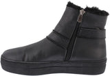 Heather Black Lined Leather Boot - Adesso