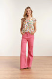 SMASHED LEMON Hot Pink Flared Jeans