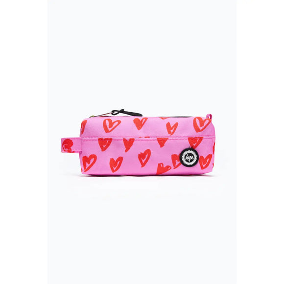 HYPE Pink & Red Heart Pencil Case