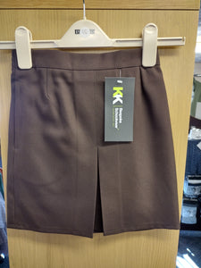 Brown Front Pleat School Skirt - KK Bespoke Schoolwear