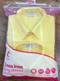 Girls Long Sleeve Non-Iron Blouses - Twin Pack Gold