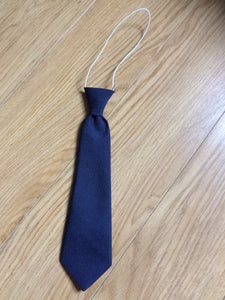 Navy Tie - Elastic