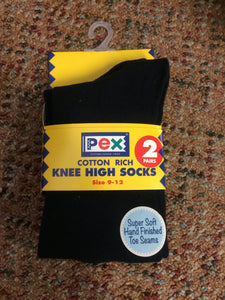 Pex Graduate Knee High Socks - 2 Pair Pack