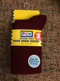 Pex Graduate Knee High Socks - 2 Pair Pack