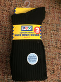 Pex Medallion Black Knee High Sock