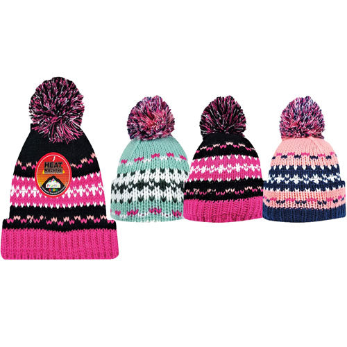 Girls Heat Machine Pom Pom Hat