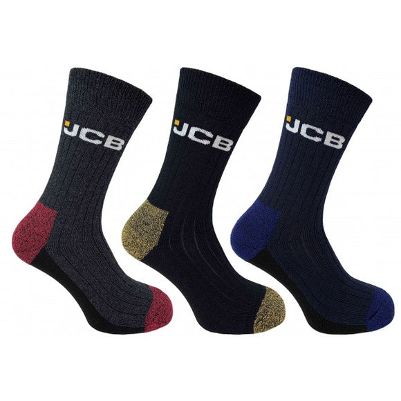 JCB Pro Boot Socks 3 Pair Pack