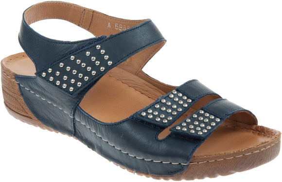 ADESSO Loretta Navy Leather Sandal