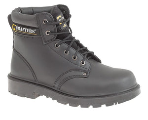 Black Leather Safety Boot - Grafters