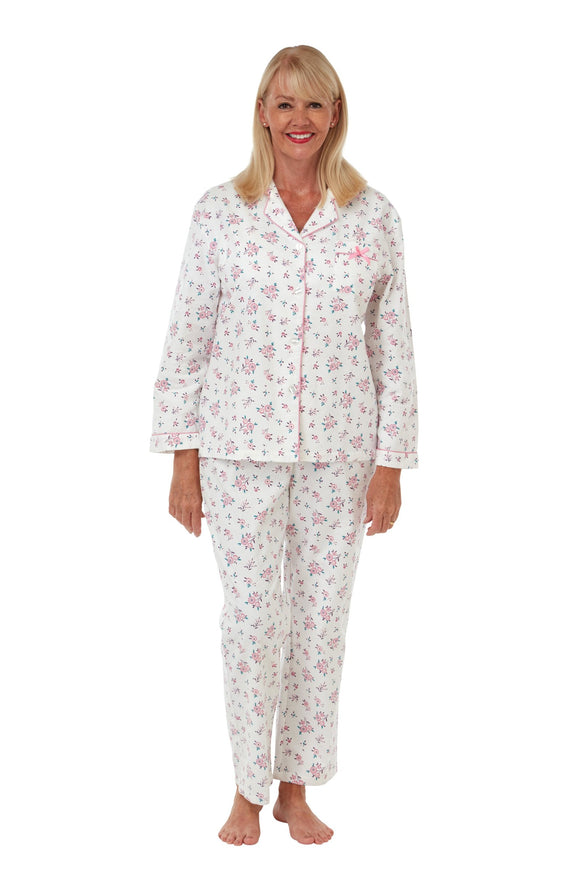 Rose Floral Brushed Cotton Pyjamas - Marlon