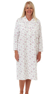 Rose Floral Brushed Cotton Nightdress - Marlon