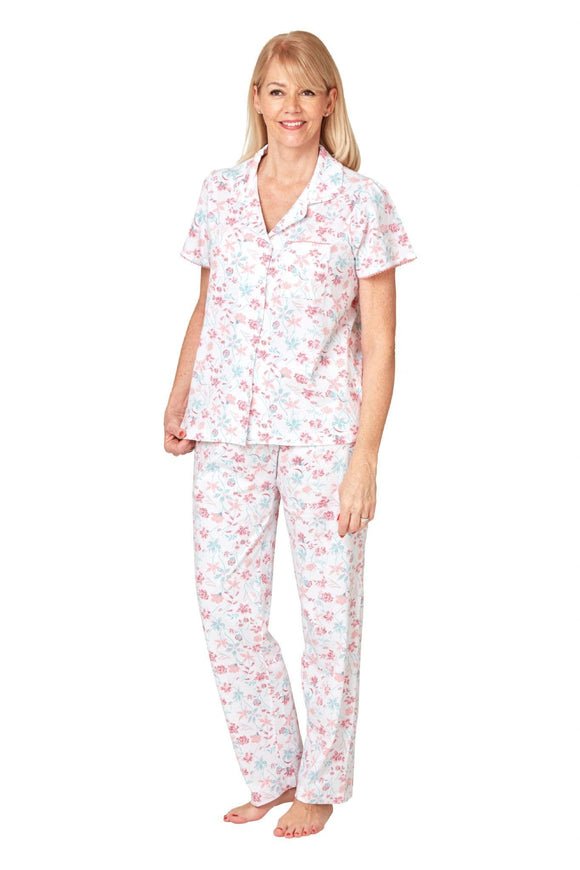 Pink Floral Short Sleeve Pyjamas