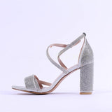 SORENTO Dunraven Silver Crystal Sandal