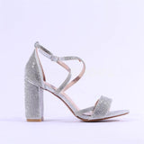 SORENTO Dunraven Silver Crystal Sandal