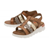 STRESSLESS by LOTUS Shiloh Tan & Leopard Print Sandal