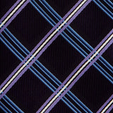 Purple & Blue Wide Check Tie