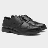 HUSH PUPPIES Verity Black Leather Brogue