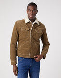 WRANGLER Icons 124MJ Sherpa Corduroy Jacket in Teak