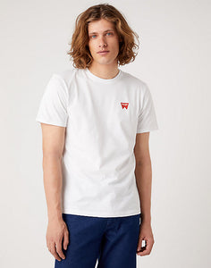 WRANGLER SIGN OFF TEE IN WHITE