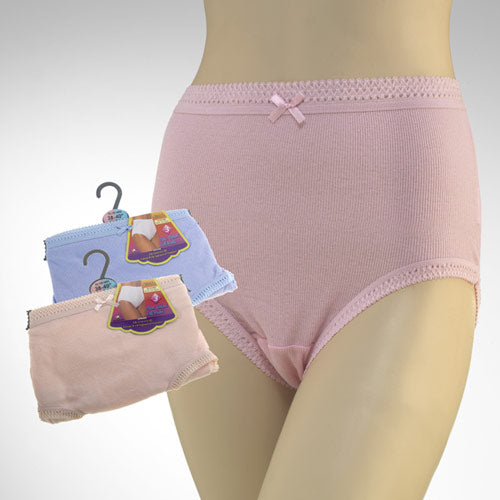 Ladies Pastel Ribbed Mama Briefs