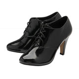 Sonia Black Patent Shoe Boot - Lotus