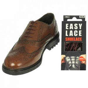 Brown No Tie Fine Shoelace - Easy Lace