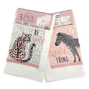 Be Wild Tea Towels - 3 Pack