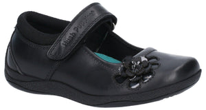 Jessica Junior Black Leather Shoe - Hush Puppies