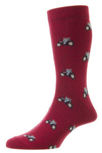 Tractor - HJ61 TRACTOR COTTON RICH SOCKS - HJ61 CLARET