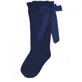 Navy Knee High Ribbon Sock - Pex