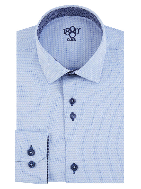 1880 CLUB Boys Blue Cadiz Formal Shirt 25627/23