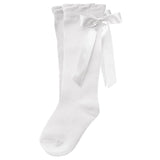 White Knee High Ribbon Sock - Pex