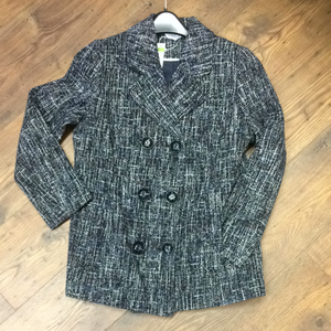 Navy Boucle Coat - Classic