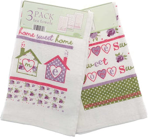 Home Sweet Home 3 Pack Tea Towels