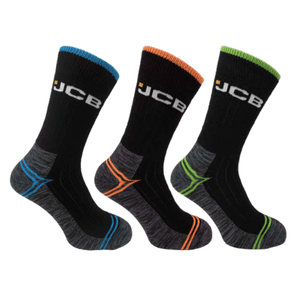 JCB Hi-Vis Boot Socks 3 Pair Pack