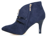 Waycombe Navy Strap Shoe Boot - Kate Appleby