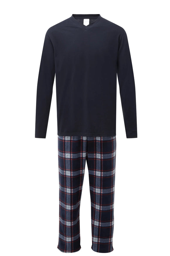 Navy Fleece Bottom Pyjamas - Marlon