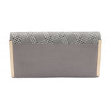 LOTUS Martha Silver Check Clutch Bag