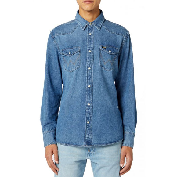 WRANGLER Denim Long Sleeve Shirt